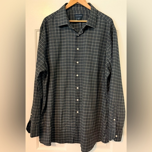 Scott Barber Men’s XXL Windowpane Check Shirt Cotton Cashmere Blend - Picture 1 of 9